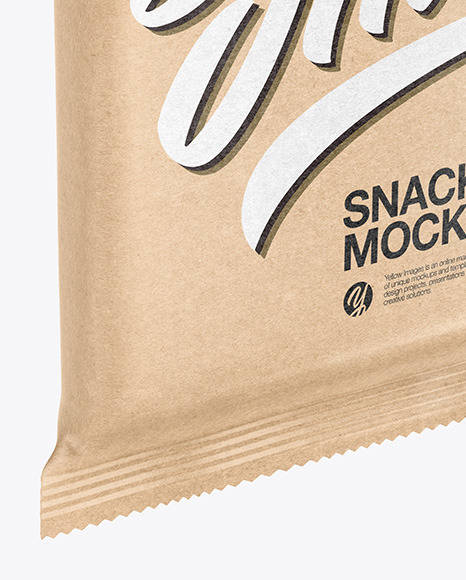 Kraft Paper Snack Bar Mockup PSD #1