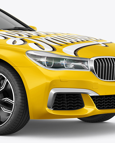 Luxury Car Mockup   Half Side View PSD #6