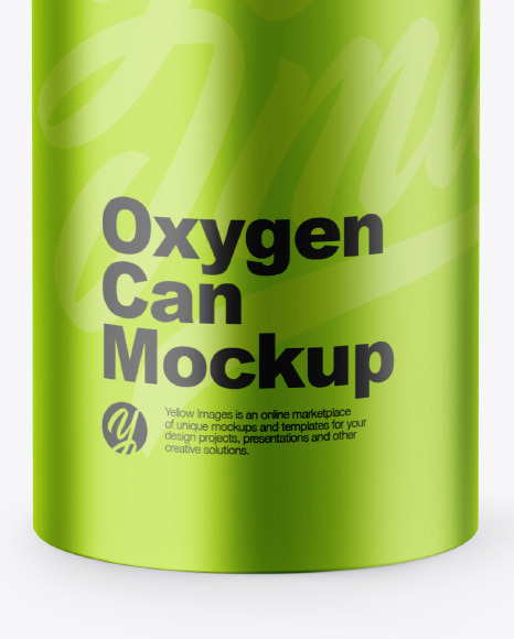 Metallic Oxygen Can W  Inhaler Cap PSD #6