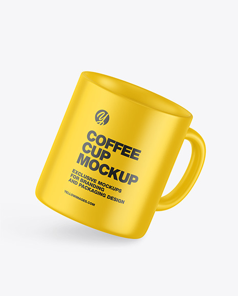 Download Matte Coffee Cup Mockup In Cup Bowl Mockups On Yellow Images Object Mockups