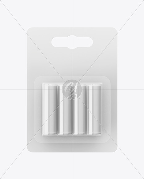 Download 4 Pack Battery AA Mockup - Front View in Packaging Mockups ...