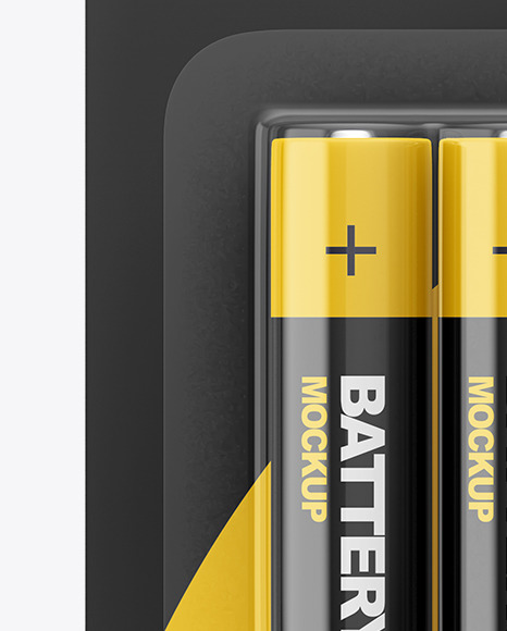 Download 4 Pack Battery AA Mockup - Front View in Packaging Mockups ...