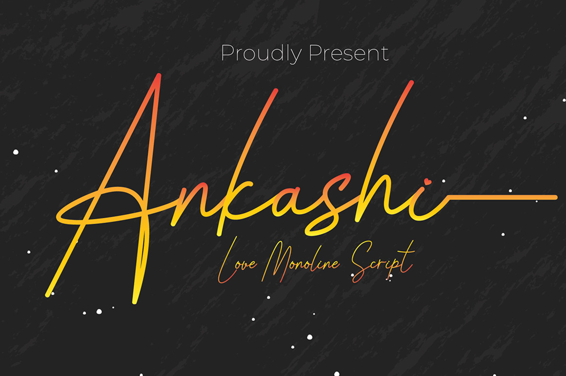 Ankashi In Fonts On Yellow Images Creative Store