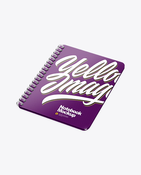 Notebook Mockup - Half Side View