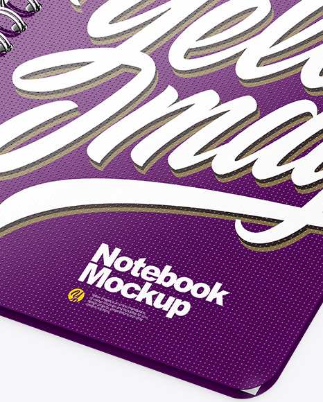 Notebook Mockup   Half Side View PSD #2