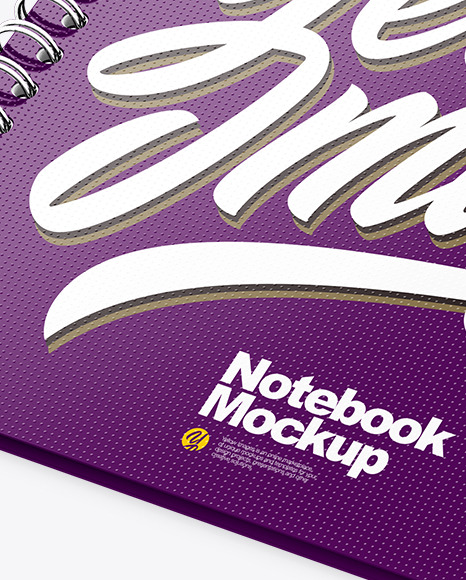 Notebook Mockup - Half Side View business 25945