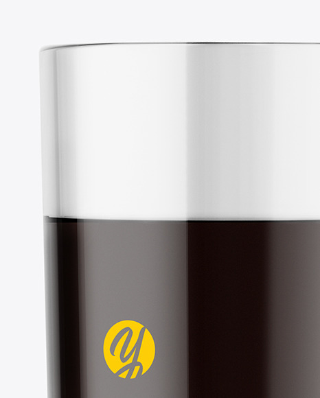 Glass with Dark Drink Mockup PSD #3