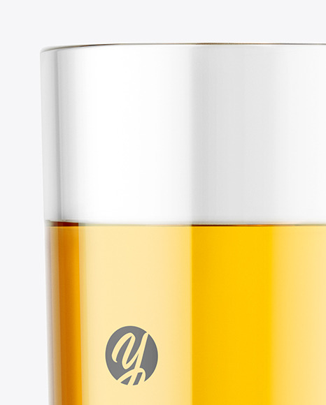 Glass with Apple Juice Mockup PSD #2