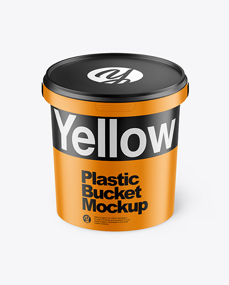 Matte Plastic Bucket Mockup