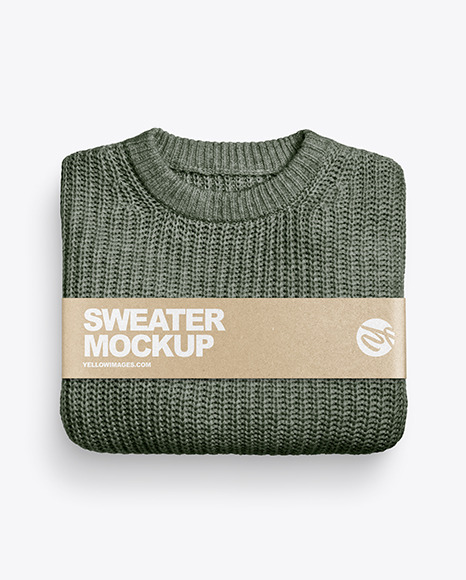 Download Folded Sweater Mockup In Apparel Mockups On Yellow Images Object Mockups