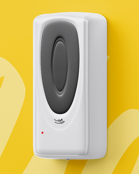 Hand Sanitizer Stand Mockup   Half Side View PSD #1