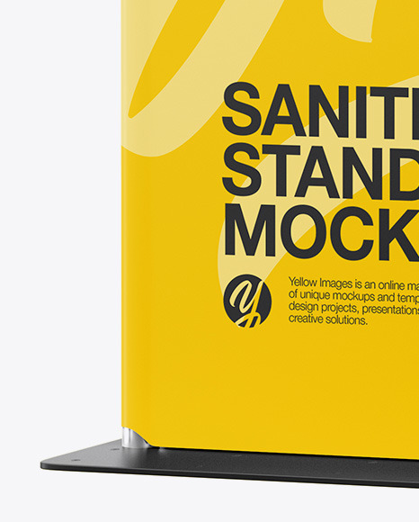 Hand Sanitizer Stand Mockup   Half Side View PSD #6