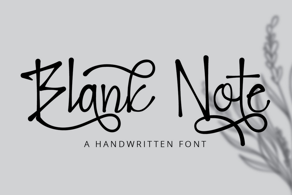 Blank Note Ink Handwritten Font In Fonts On Yellow Images Creative Store