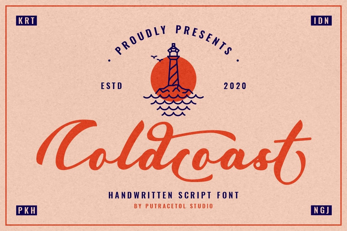 Download Coldcoast Modern Handwritten Script Font In Fonts On Yellow Images Creative Store