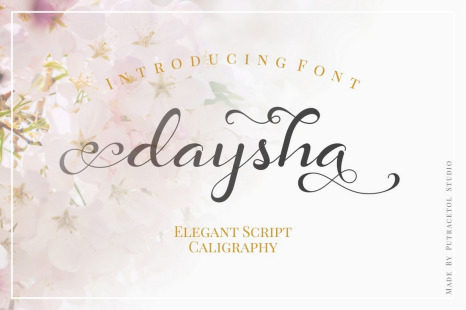 Daysha -  Beautiful Modern Calligraphy Wedding Font