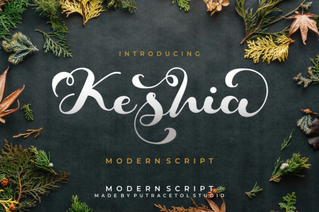 Keshia - Fun And Fancy Script Font