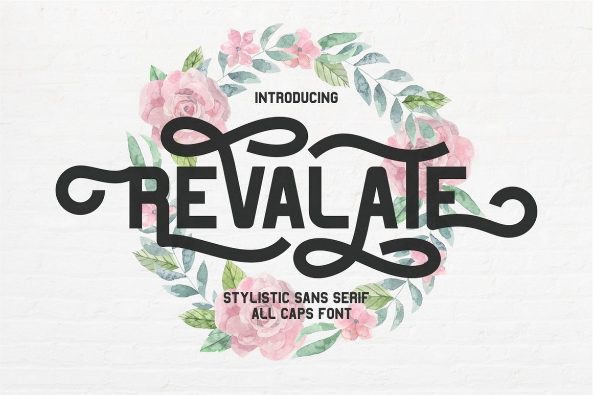 Revalate Stylistic Display Sans Serif Font In Fonts On Yellow Images Creative Store