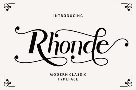 Rhonde - Modern Classic Script Font