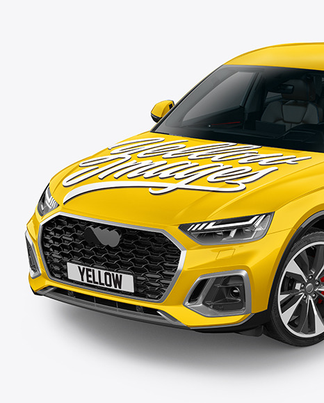Crossover SUV Mockup – HalfSide View