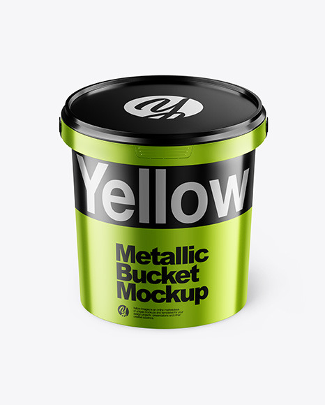 Metallic Bucket Mockup