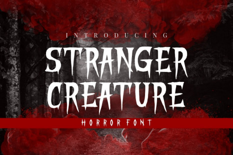 Stranger Creature - Horror Style Display Font