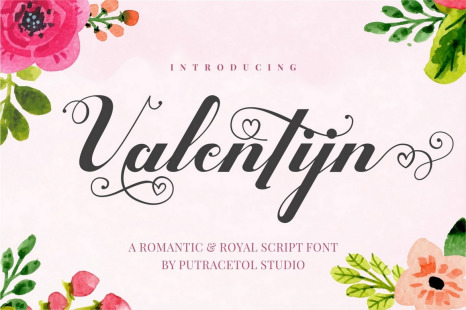 Valentijn - Romantic And Royal Script Font