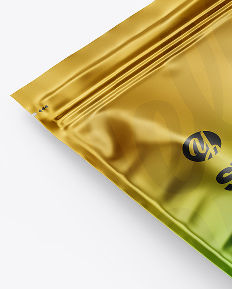 Metallic Stand up Pouch Mockup PSD #6