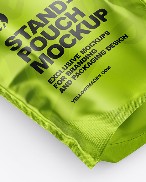Metallic Stand up Pouch Mockup PSD #7