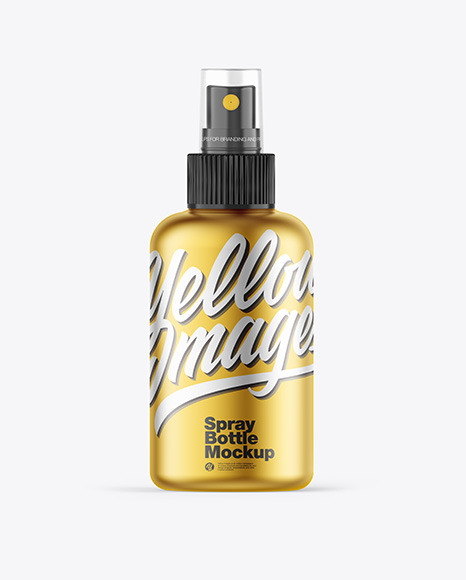 Metallic Spray Bottle Mockup PSD #2