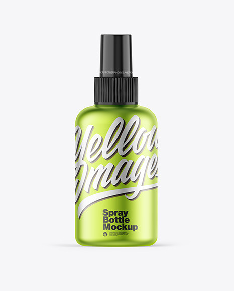 Metallic Spray Bottle Mockup PSD #1