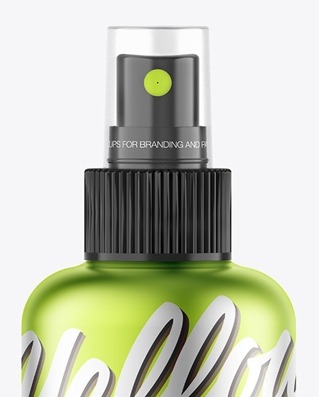 Metallic Spray Bottle Mockup PSD #6