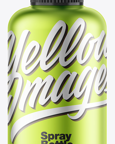 Metallic Spray Bottle Mockup PSD #7