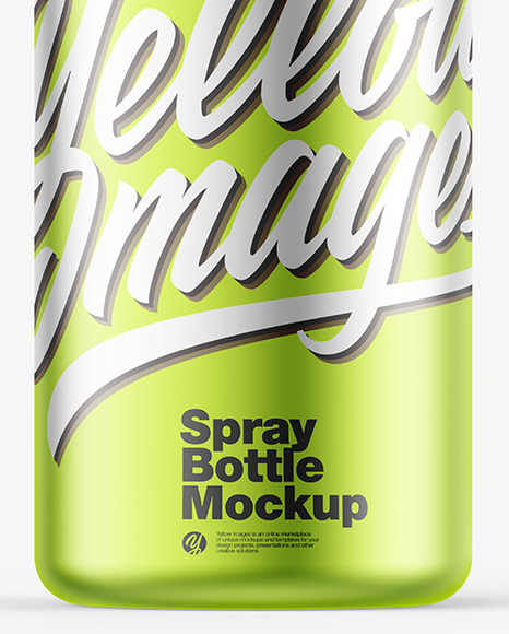 Metallic Spray Bottle Mockup PSD #5