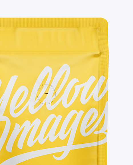 Matte Coffee Bag with Valve Mockup PSD #1