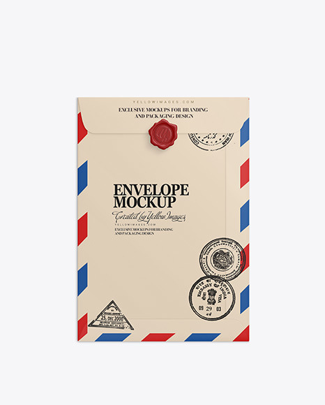 A4 Paper Envelop Mockup PSD #2