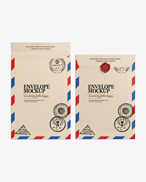 A4 Paper Envelop Mockup PSD #1