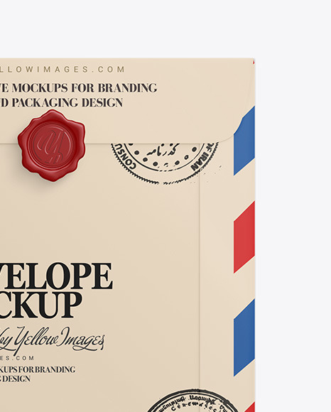 A4 Paper Envelop Mockup PSD #6