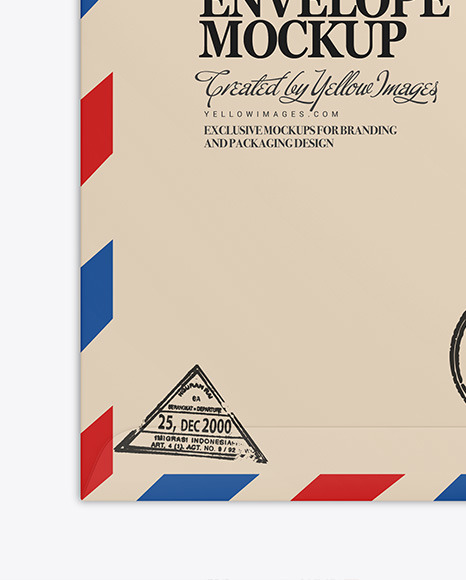 A4 Paper Envelop Mockup PSD #7