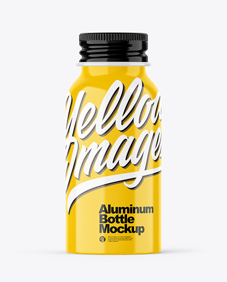 Glossy 50ml Aluminum Bottle w  Screw Cap Mockup PSD #4