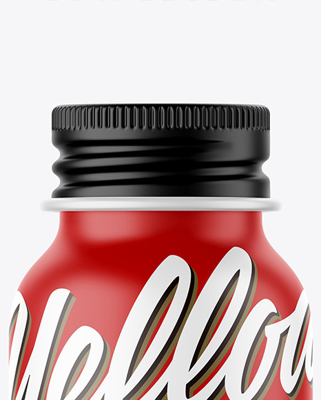 Matte 50ml Aluminum Bottle w  Screw Cap Mockup PSD #1