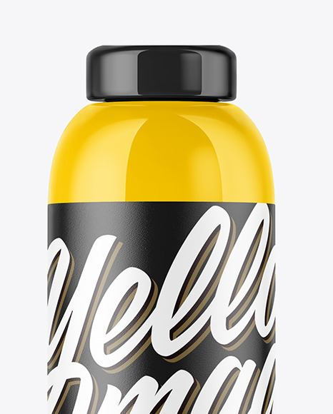 Download Glossy Plastic Bottle Mockup In Bottle Mockups On Yellow Images Object Mockups