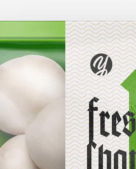 Plastic Tray With Champignon Mockup PSD #7