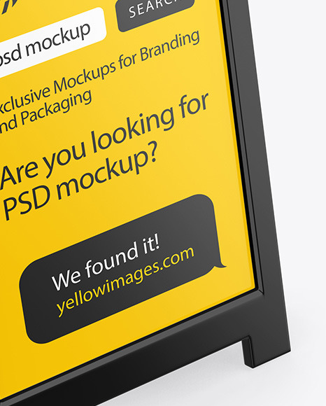 Download Street Stand Mockup In Outdoor Advertising Mockups On Yellow Images Object Mockups