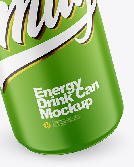 330ml Matte Drink Can Mockup PSD #1