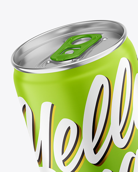 12 330Ml Matte Metallic Drink Can Mockup Easy Edited