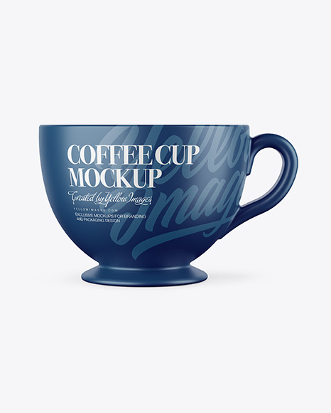 Download Matte Coffee Cup Mockup Front View Yellow Author