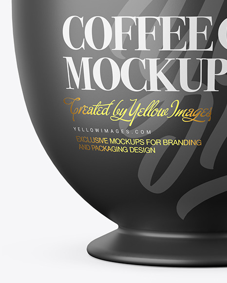 Matte Coffee Cup Mockup   Front View PSD #7