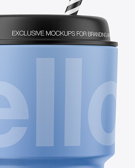 Coffee Cup w  Straw Mockup PSD #1