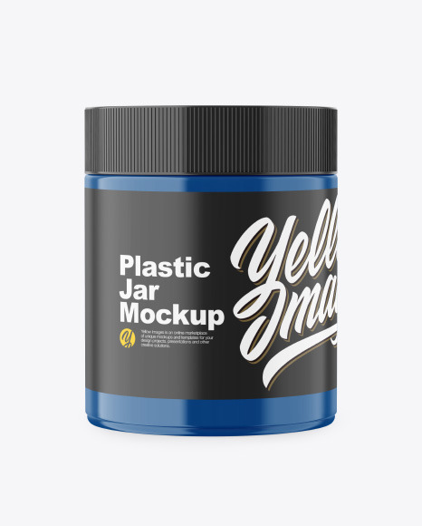 Glossy Plastic Jar Mockup PSD #2