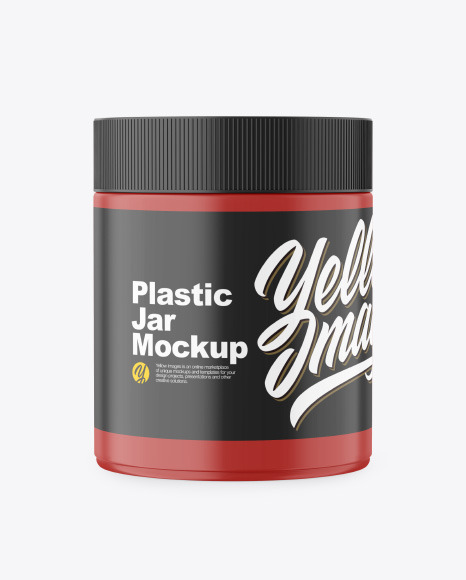 Matte Plastic Jar Mockup PSD #2